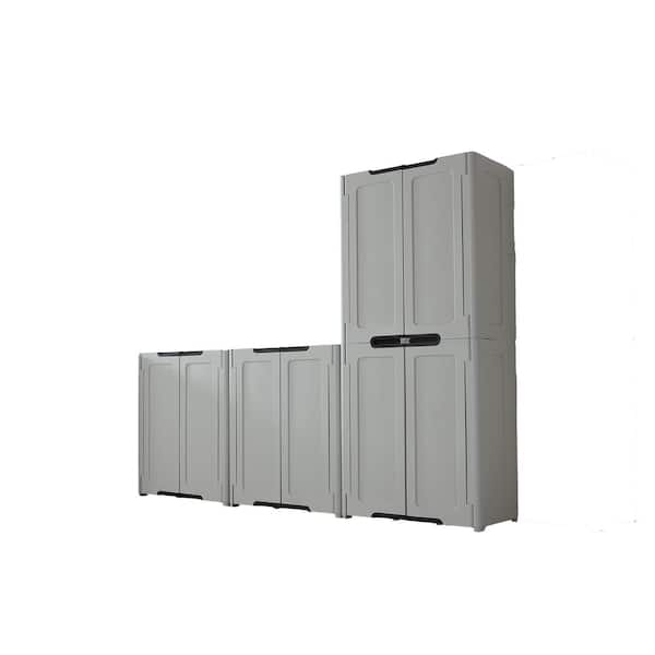 Rubbermaid Plastic Freestanding Garage Cabinet in Gray (36-in W x