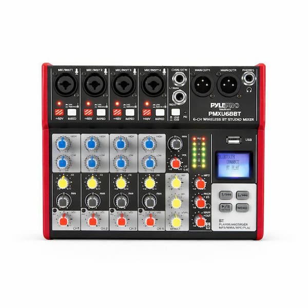Pmxu Pyle 6-Channel Bluetooth Studio Mixer – Pro Audio Digital DJ Audio ...
