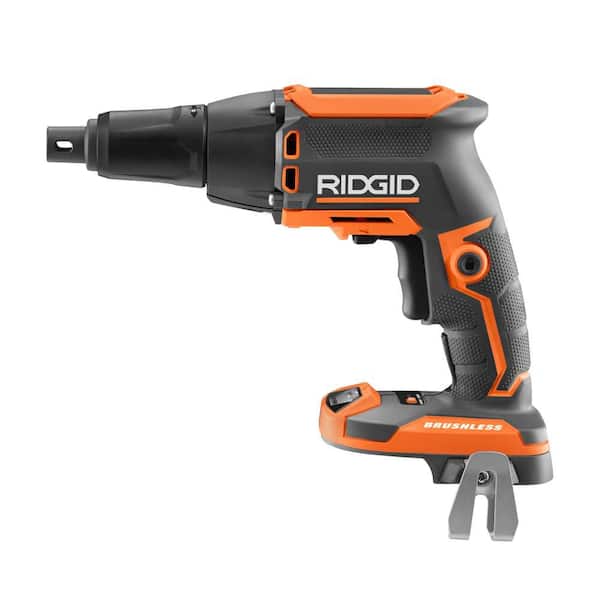 Ridgid 18V Brushless Cordless Drywall Screwdriver with Collated Attachment with 18V Lithium-Ion 4.0 Ah Battery