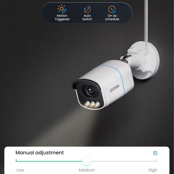 ZOSI C186A 4K 8MP POE Add-On Hardwired IP Security Camera, Only