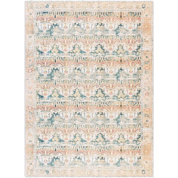 Amelie Green   8 ft. x 12 ft. Machine-Washable Rug