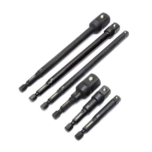 Photo 1 of 1/4 in. Drive Impact Driver Socket Adapter Set (6-Piece)