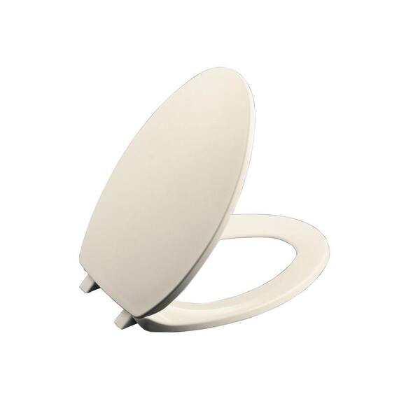 KOHLER Brevia Elongated Closed-front Toilet Seat in Almond-DISCONTINUED