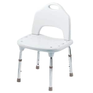 Plastic Adjustable Shower Chair in White