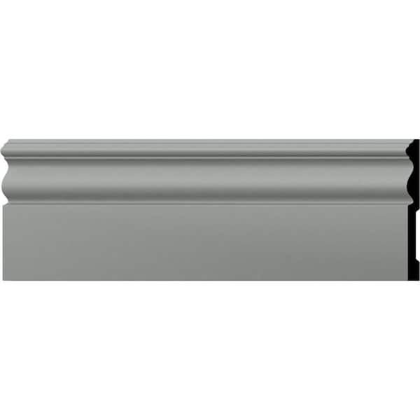 Ekena Millwork SAMPLE - 1/2 in. x 4-3/4 in. x 12 in. Urethane Bradford Baseboard Moulding