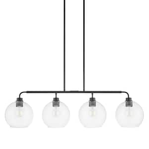 Vista Heights 4-Light Matte Black Linear Island Pendant Light