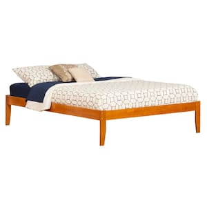 Concord Caramel King Platform Bed with Open Foot Board