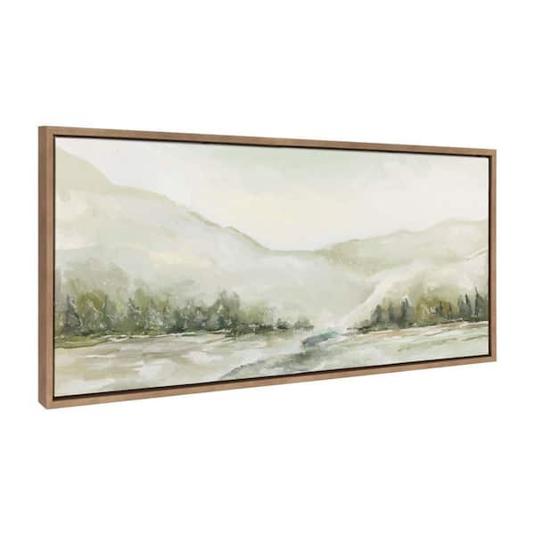 Kate and Laurel Sylvie Winter Landscape 6 by Annie Quigley Framed Art Print 18 in. x 40 in.