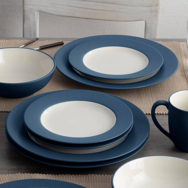 Noritake Colorwave Blue 16-Piece Rim (Blue) Stoneware Dinnerware