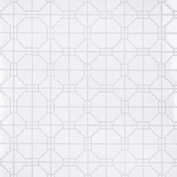 Merola Tile Osaka Glossy White 11-3/4 in. x 11-3/4 in. Porcelain