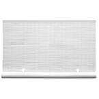 White Cordless Light Filtering UV Protection Vinyl Manual Roll-Up Shade 60 in. W x 72 in. L (2-Pack)