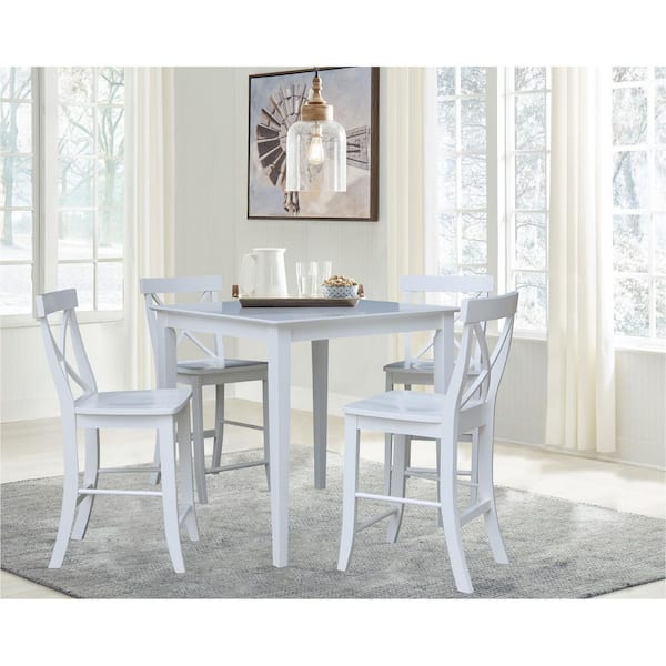36 in. Pure White Shaker Counter Height Table