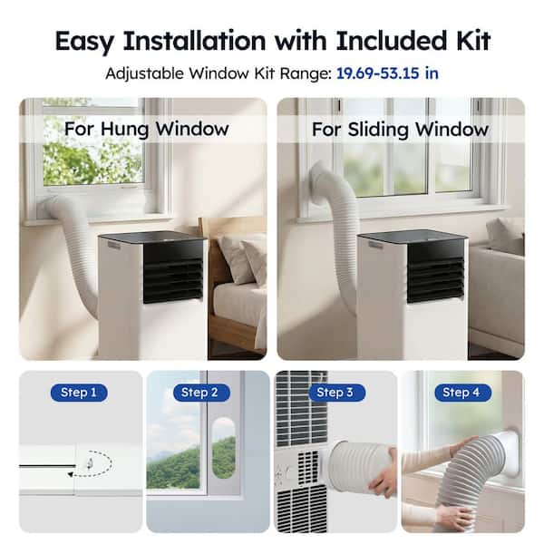 SIMZLIFE 8000 BTU Portable Air Conditioner 250 sq. ft. with