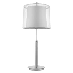 30.5 in. Silver Standard Light Bulb Bedside Table Lamp