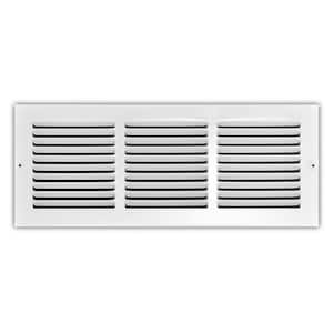 18 in. x 6 in. Steel Return Air Grille in White