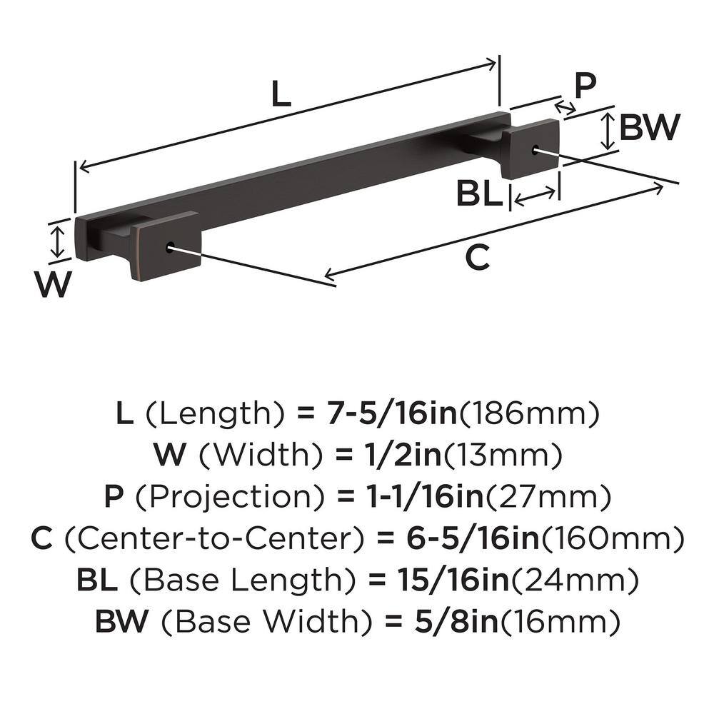 Oil Rubbed Bronze Modern Cabinet Pull Bar with Mounting Hardware