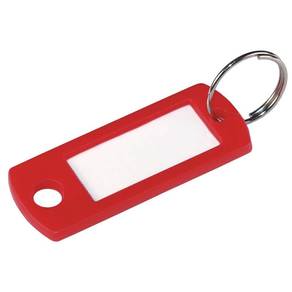 100 Pcs Key Tags Key Labels Plastic Key Fobs Id Tags Key Rings Name Tags  Luggage Id Labels
