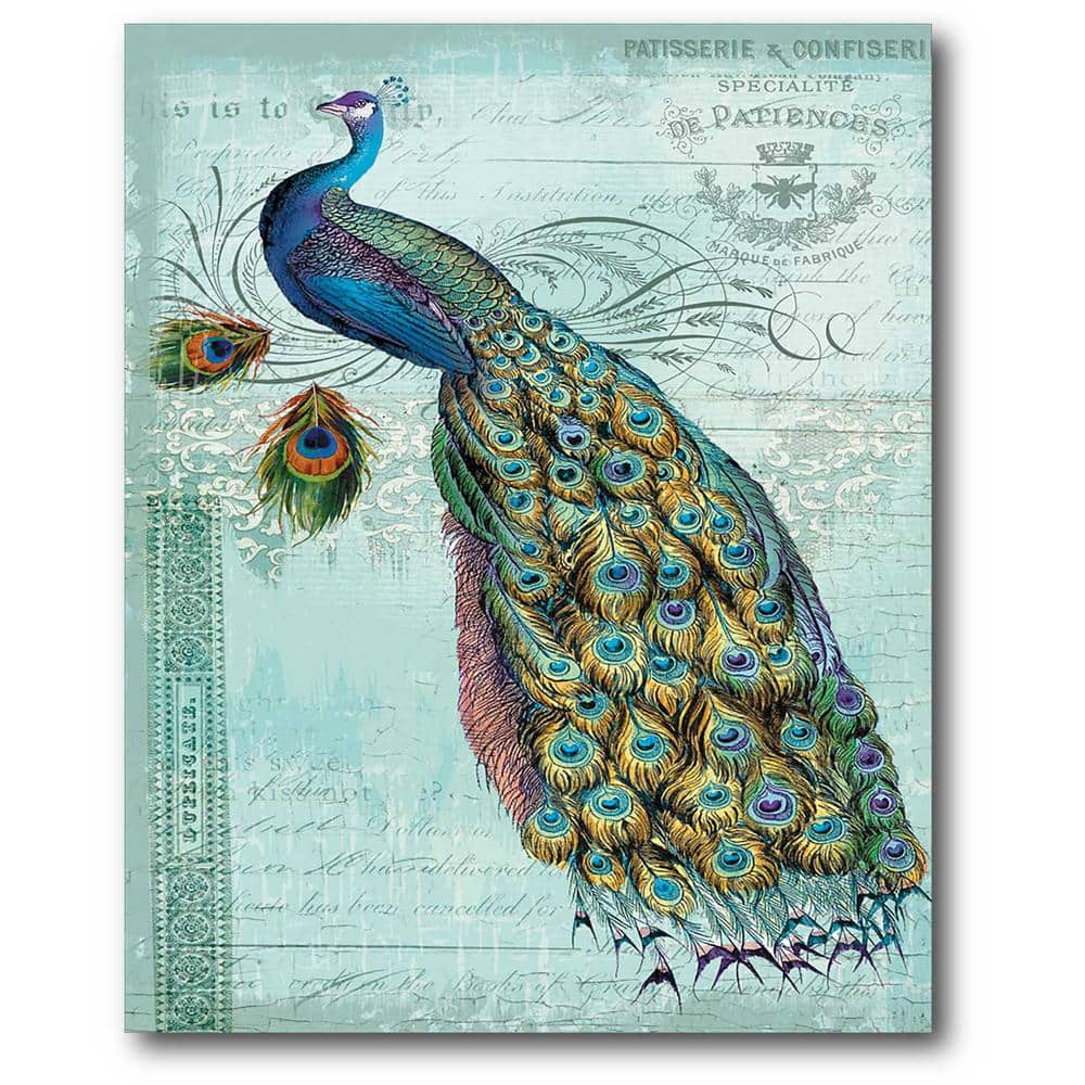  abstract peacock art, peacock wall decor, blue peacock decor,  peacock feather wall decor : Handmade Products