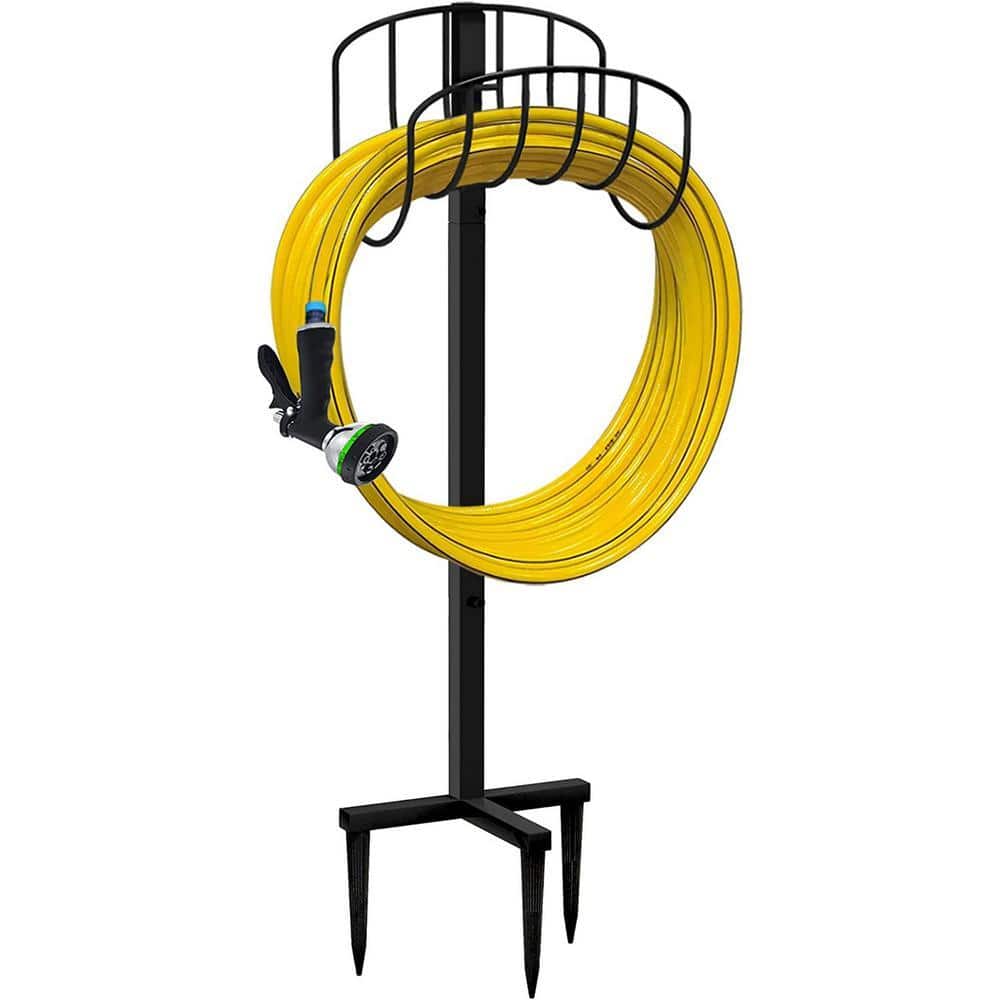 Freestanding Garden Hose Rack Hook, Heavy Duty Metal Water Hose Storage ...