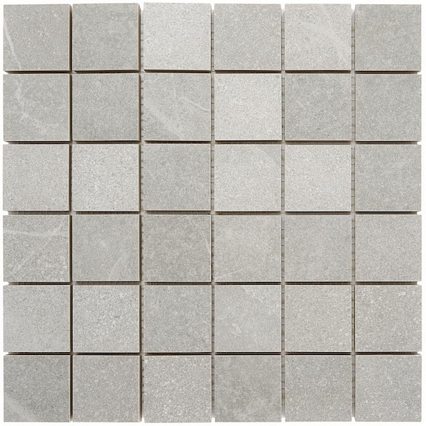 Ivy Hill Tile Copley Grigio 12 in. x 12 in. Matte Porcelain Floor and Wall Mosaic Tile (0.97 sq. ft./Sheet)