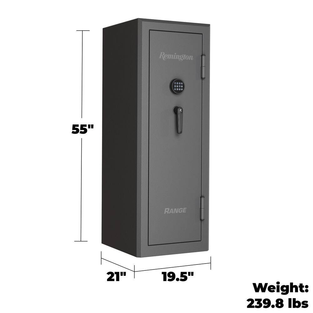 Remington 20 + 2-Gun Fireproof Gun Safe with Electronic Lock, Rich Gray Hammertone Finish SA24R-RA5520