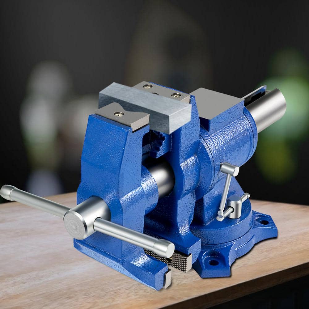 6 In. Heavy-Duty Bench Vise Pipe Vise Bench 30Kn Clamping Force for Clamping New