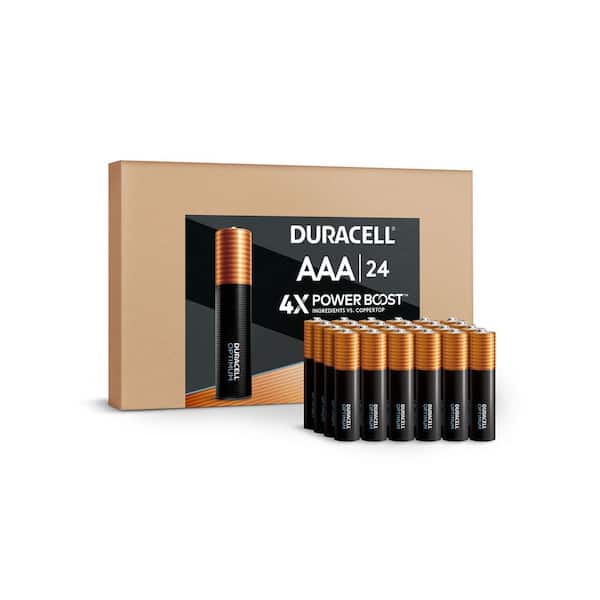 Duracell Optimum AAA Batteries (24-Pack), Triple A Alkaline Battery (Pro  Pack) 004133304280 - The Home Depot