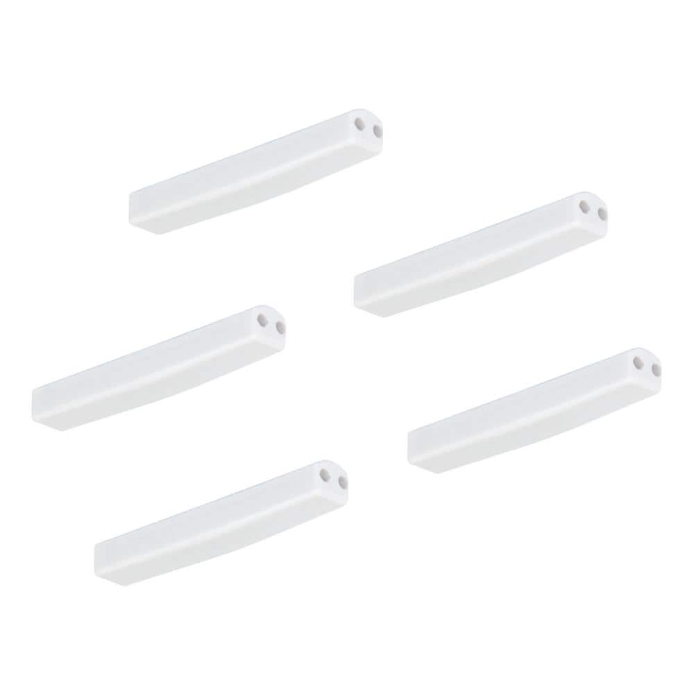 Ultra Slim White Plastic Linear Light Splice Connector, 5-Pack