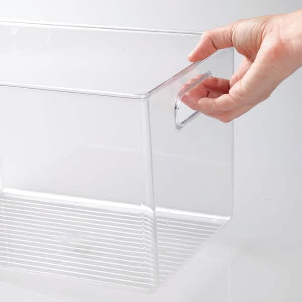 iDesign Crisp 8-in W x 8-in H x 12-in D Clear Plastic Bin in the Storage  Bins & Baskets department at