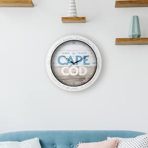La Crosse Clock 404-3840MA 15.75 in. Indoor/Outdoor Quartz Wall Clock - Massachusetts