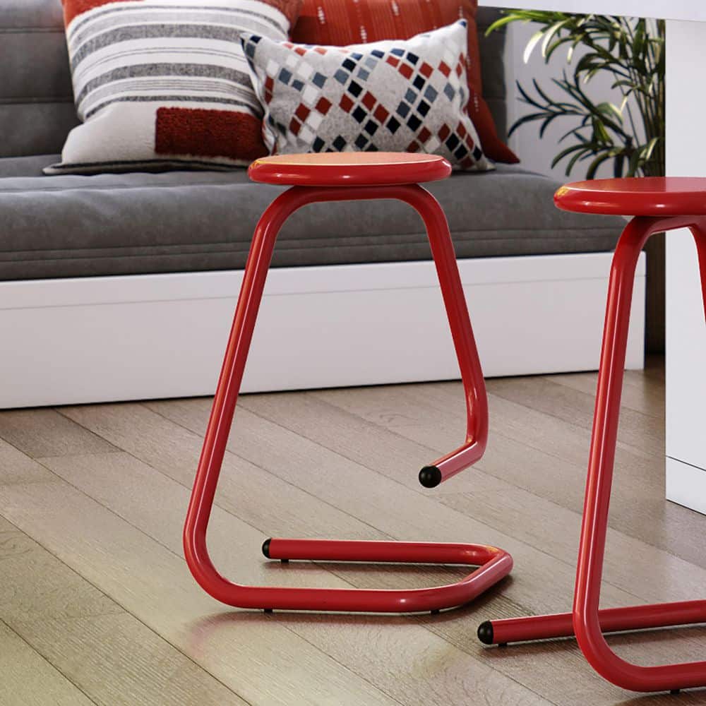 Amisco Paperclip70 26 in. Ketchup Metal Counter Stool 44070-26WE