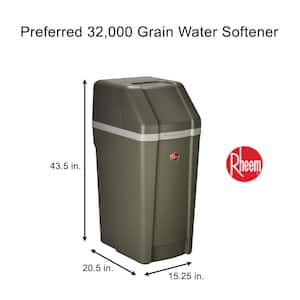 32,000 Grain Preferred Home Water Softener for Hard Water and Iron Reduction