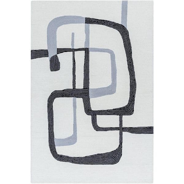 8 ft. x 10 ft. Gray/Black Rossi JWRS-2306 Handmade Area Rug
