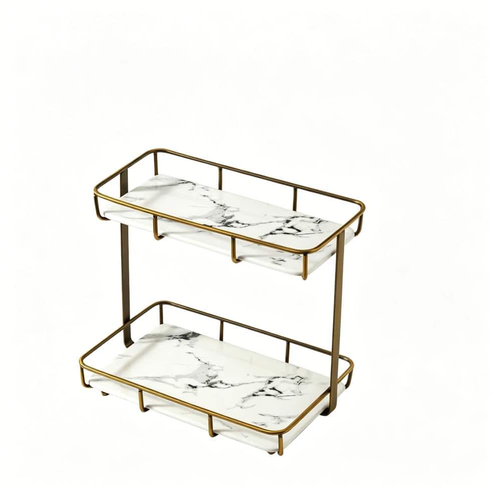 11.41 in. W x 10.03 in H x 7.48 in. D Stainless Steel in Brown Over The Toilet Storage Bathroom Organizer Countertop price history on PriceWatchPro