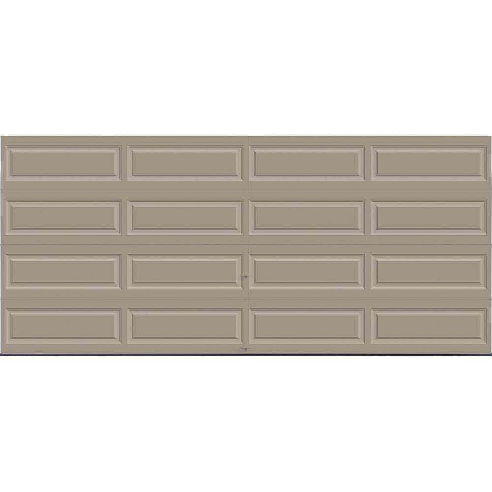 Clopay Classic Collection 16 ft. x 7 ft. 12.9 R-Value Intellicore Insulated Solid Sandtone Garage Door with Exceptional -  111159