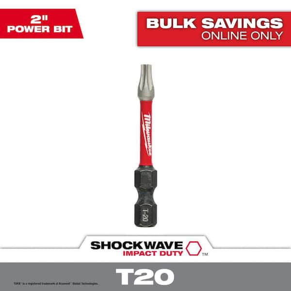 Milwaukee SHOCKWAVE Impact Duty 2 in. T20 Torx Alloy Steel Screw Driver Bit (1-Pack)