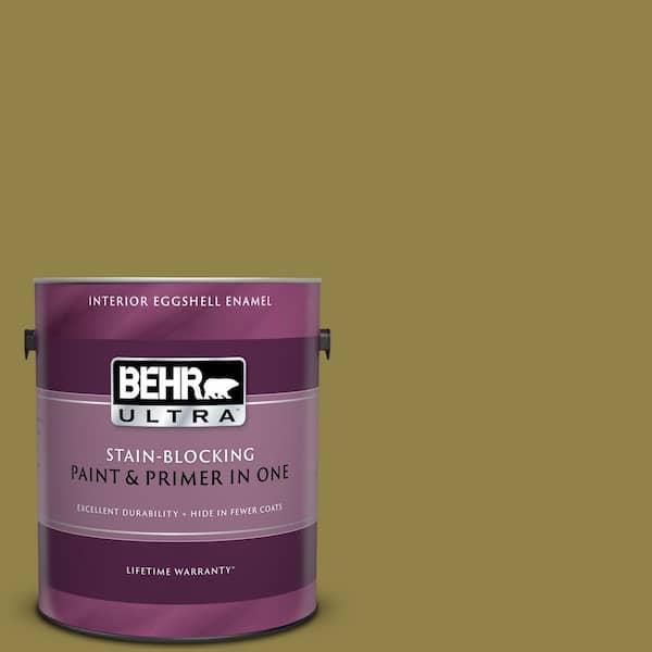 BEHR ULTRA 1 gal. #UL200-21 Lucky Bamboo Eggshell Enamel Interior Paint and Primer in One