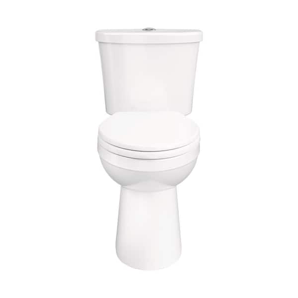 Maxwell Select 12 in. Rough-in 2-Piece 1.0/1.28 GPF Dual Flush Elongated Toilet in White with Soft Close Seat Included
