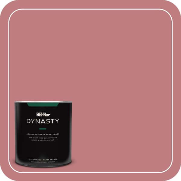BEHR DYNASTY 1 qt. #MQ1-12 Chick Flick One-Coat Hide Semi-Gloss Enamel Interior Stain-Blocking Paint and Primer