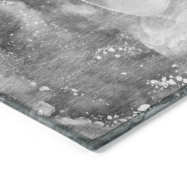 Chantille ACN518 Gray 1 ft. 8 in. x 2 ft. 6 in. Machine Washable Indoor/Outdoor Geometric Area Rug