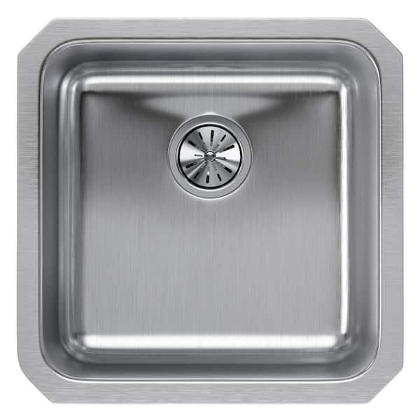 Elkay Lustertone 19 in. Undermount Single Bowl 18-Gauge Stainless Steel Kitchen Sink Only