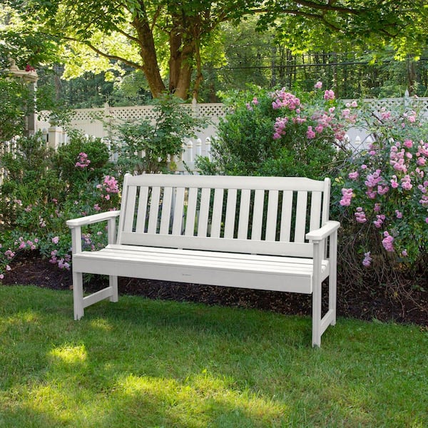 Highwood Lehigh 5 ft. 2-Person White Recycled Plastic Outdoor