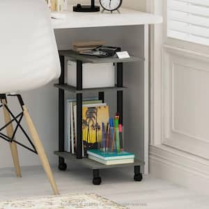 Turn-N-Tube 19.69 in. Grey Oak/Black Rectangle Wood End Table