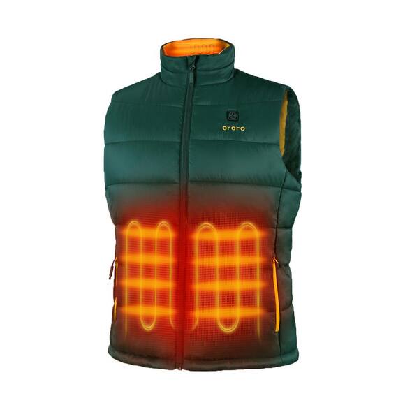  Men's XXX-Large Green 7.4-Volt Lithium-Ion Lightweight Heated Vest with One 5.2 mAh Battery and Charger