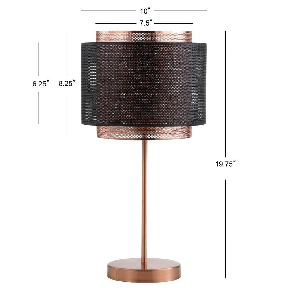 Tribeca Copper and Black Metal LED Table Lamp