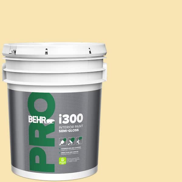 BEHR PRO 5 gal. #370C-3 Sweet Corn Semi-Gloss Interior Paint