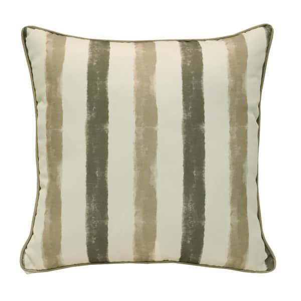 OUTDOOR DECOR BY COMMONWEALTH Nature Outdoor Pillow Throw Pillow in Taupe 18 x 18 - Includes 1-Throw Pillow