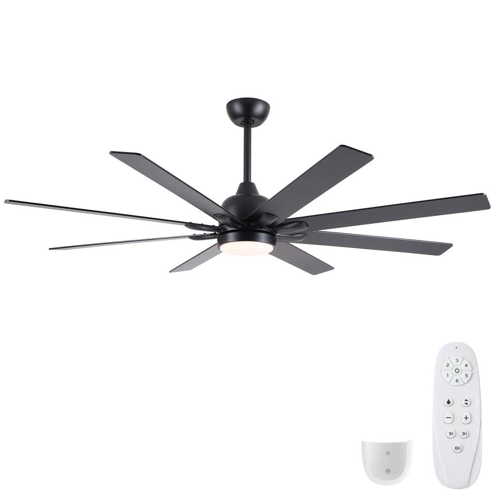 62 in. Indoor LED Black Downrod Industrial Ceiling Fan with Lighting Kit price history on PriceWatchPro