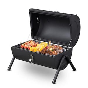 15 in. Portable Charcoal Grill in Black