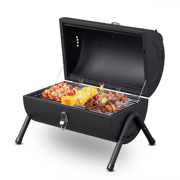 15 in. Portable Charcoal Grill in Black